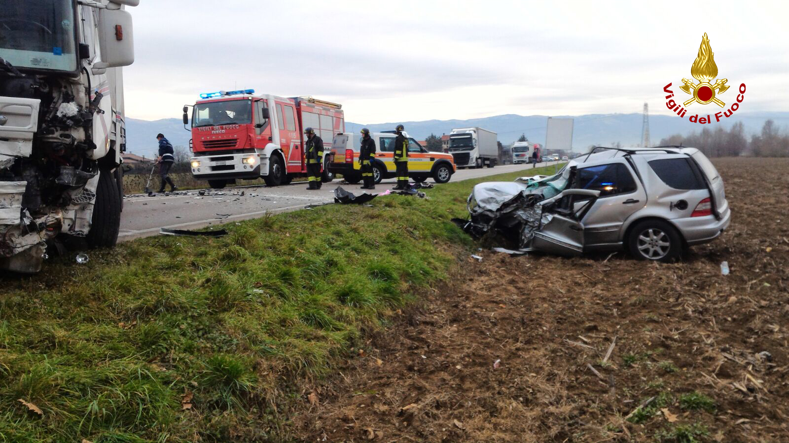 SCHIAVON (BASSANO), INCIDENTE STRADALE: UN FERITO